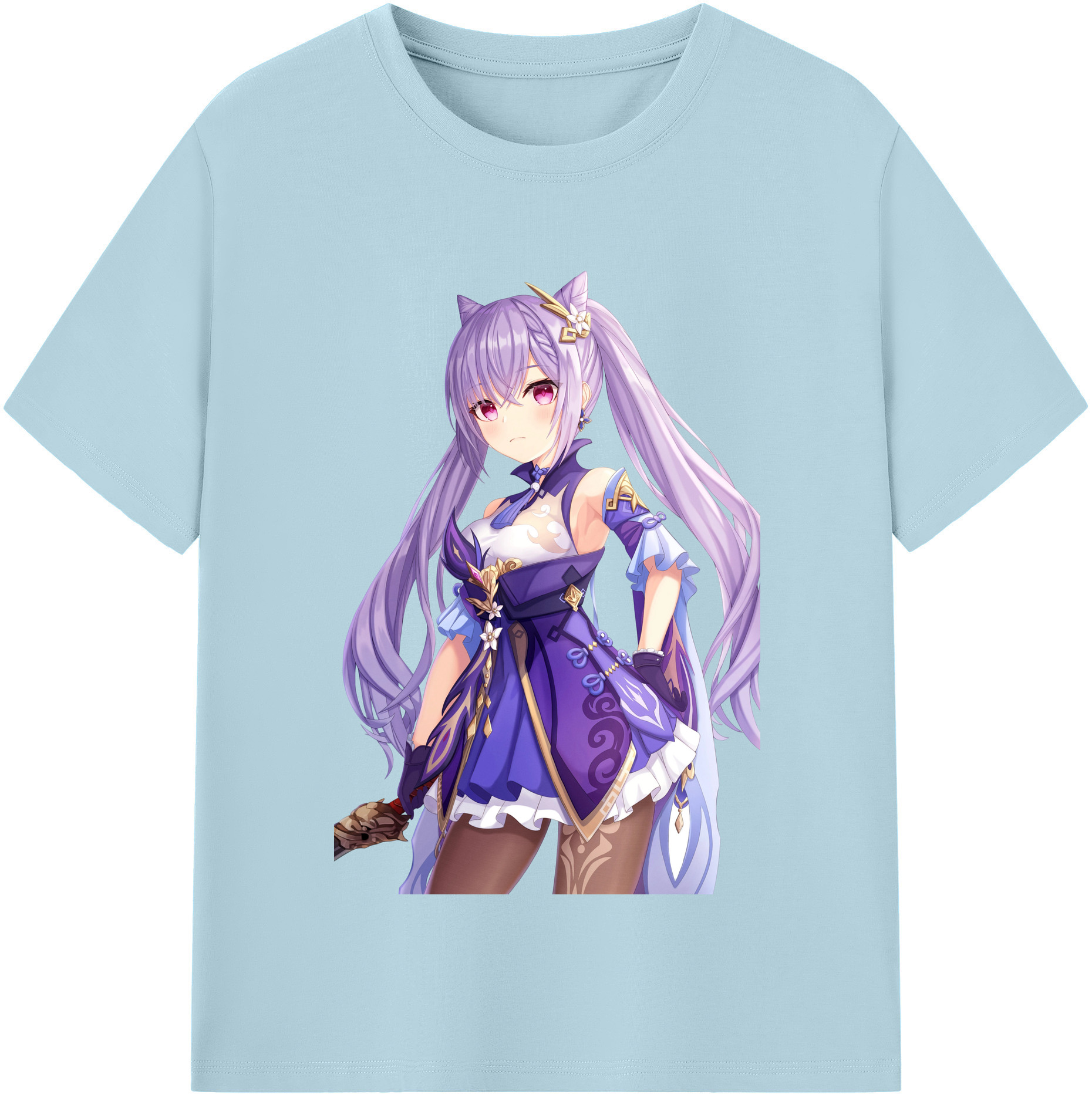 げんし神 刻晴 こくせい genshin Kokusei 綿100％半袖Tシャツ（フロントプリント）